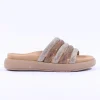 Women Gabor Abbott Glitter Strap Mule Sandal - Gold Shimmer