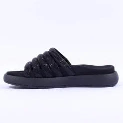 Women Gabor Abbott Glitter Strap Mule Sandal - Black Shimmer