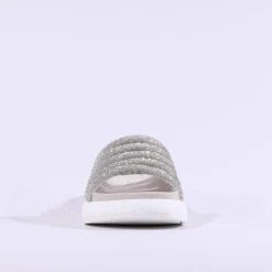 Women Gabor Abott Glitter Strap Mule - White Silver