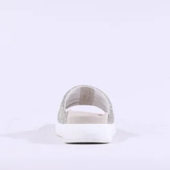 Women Gabor Abott Glitter Strap Mule - White Silver