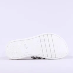 Women Gabor Abott Glitter Strap Mule - White Silver
