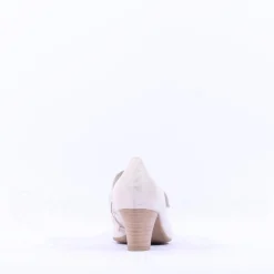 Women Jana Abura Cross Strap Block Heel Shoe - Beige Gold