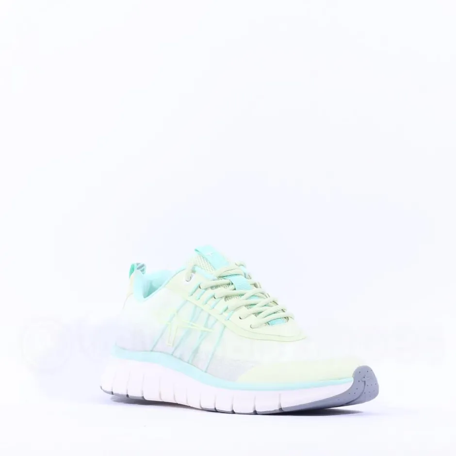 Women Tamaris Activa Laced Mesh Trainer - Light Green