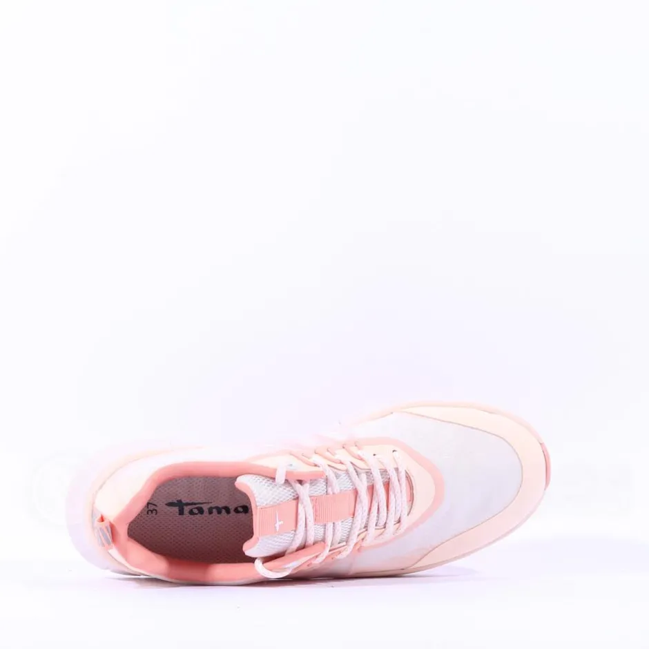 Women Tamaris Activa Laced Mesh Trainer - Peach