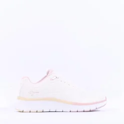 Women Tamaris Activa Lightweight Lace Trainer - White Pink