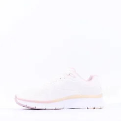 Women Tamaris Activa Lightweight Lace Trainer - White Pink