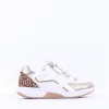 Women Gabor Adora Rolling Soft Side Zip - White Gold Leopard