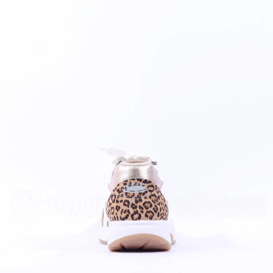 Women Gabor Adora Rolling Soft Side Zip - White Gold Leopard
