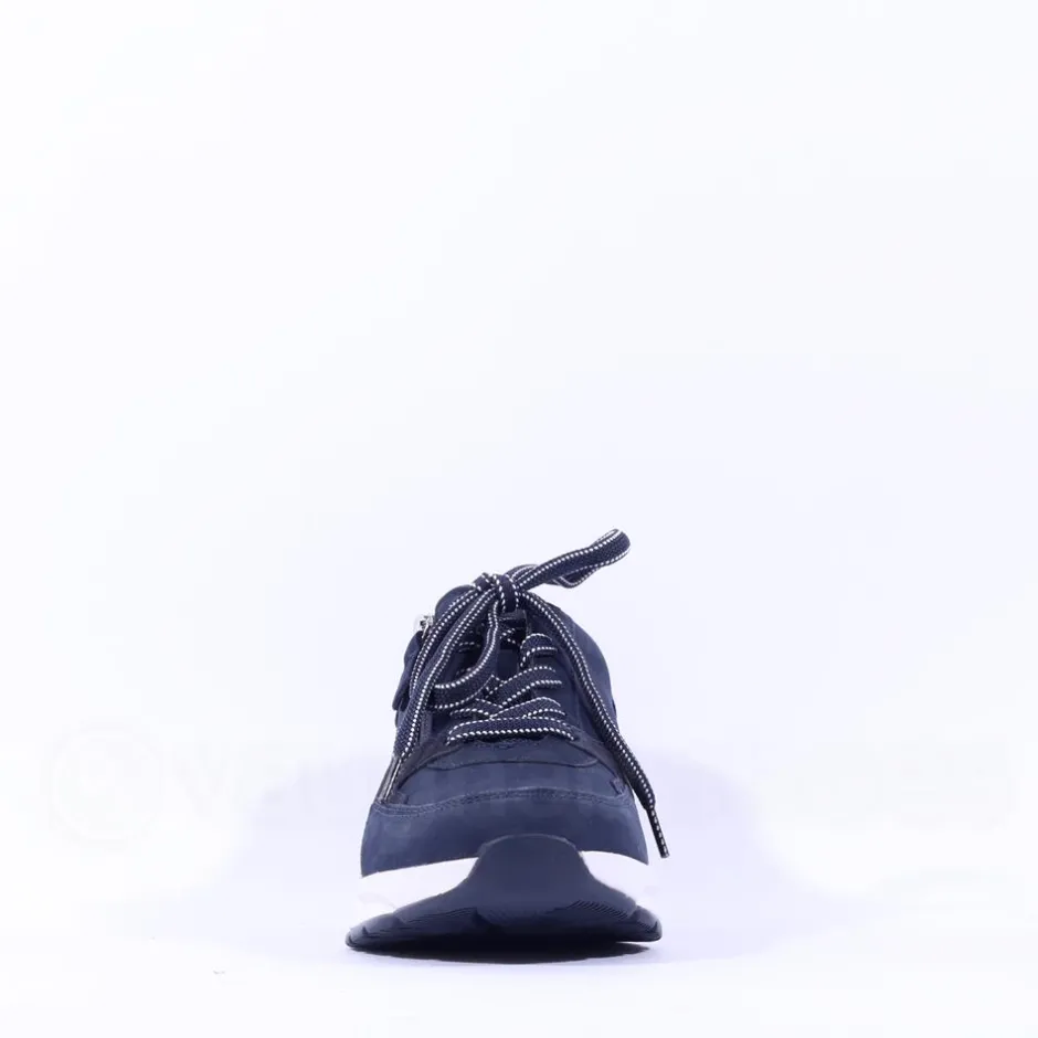 Women Gabor Adora Rolling Soft Sidezip Trainer - Navy