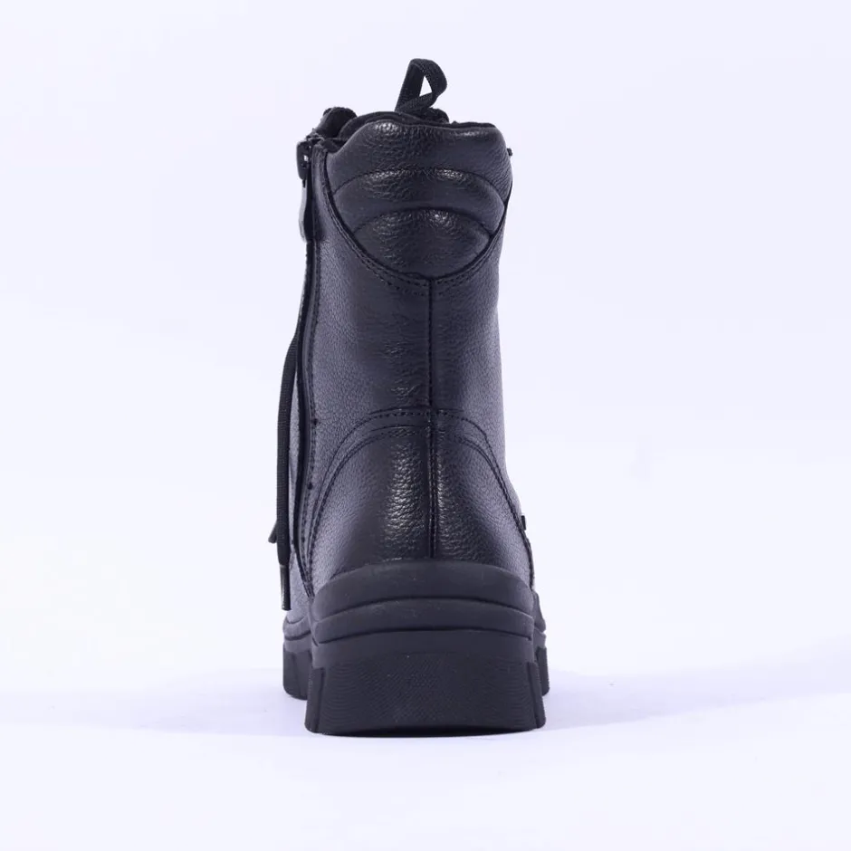 Women Caprice Agathe Waterproof Lace Zip Boot - Black