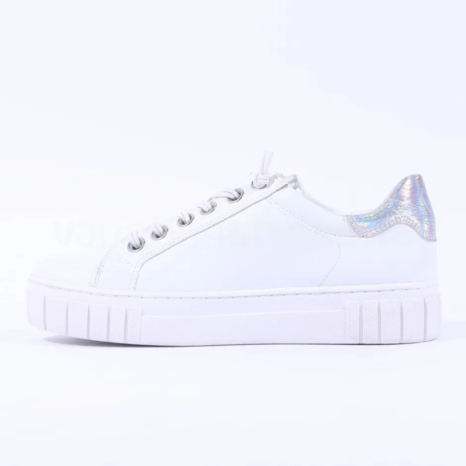 Women Marco Tozzi Ago Bungee Lace Trainer - White Combi