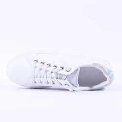 Women Marco Tozzi Ago Bungee Lace Trainer - White Combi