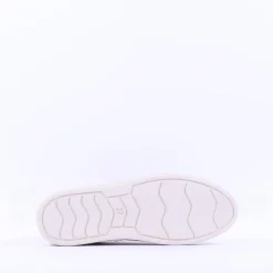 Women Marco Tozzi Ago Weave Platform Trainer - Cream Gold Combi