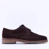 Ara Men Alessio Suede Wingtip Brogue - Brown Suede