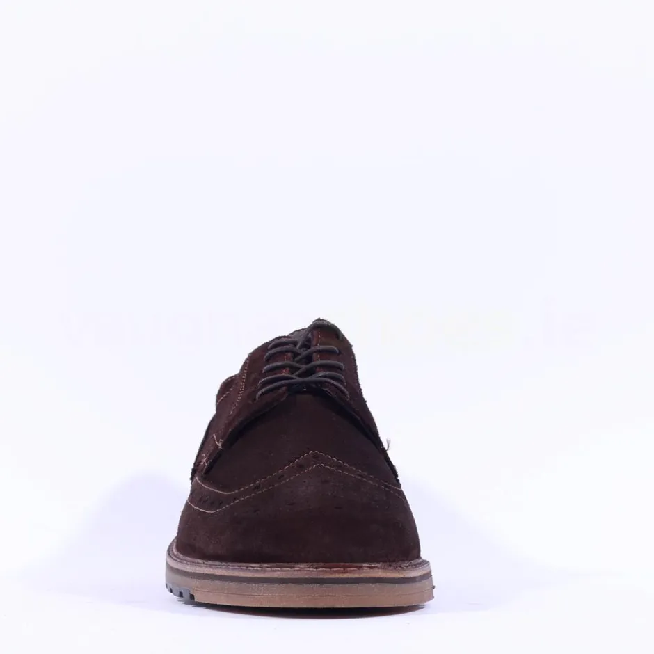Ara Men Alessio Suede Wingtip Brogue - Brown Suede