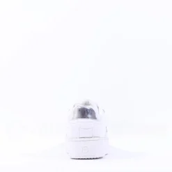 Women Tamaris Alexia Platform Laced Trainer - White Silver