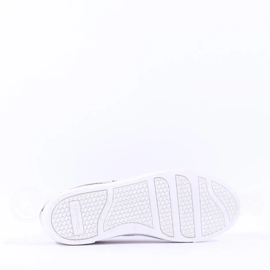 Women Tamaris Alexia Platform Sidezip Trainer - Gold