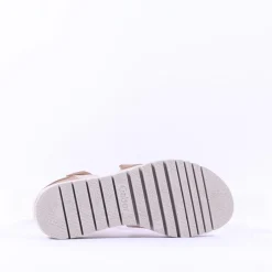 Women Gabor Alfa Triple Velcro Platform Sandal - Gold Leather