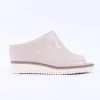 Women Tamaris Alis Covered Peeptoe Wedge - Champagne