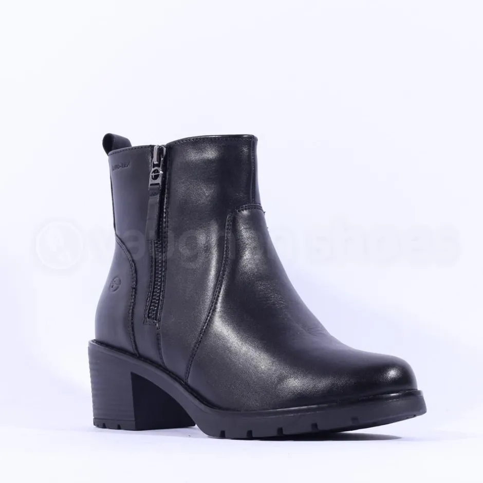Women Tamaris Alisa Block Heel Ankle Boot - Black Leather