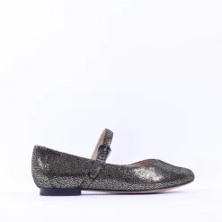 Women Caprice Alisa Low Strap Shimmer Pump - Black Gold