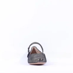 Women Caprice Alisa Low Strap Shimmer Pump - Black Gold