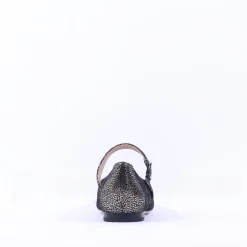 Women Caprice Alisa Low Strap Shimmer Pump - Black Gold