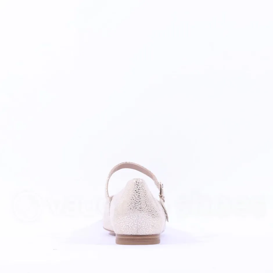 Women Caprice Alisa Low Strap Shimmer Pump - Light Gold