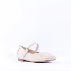 Women Caprice Alisa Low Strap Shimmer Pump - Light Gold