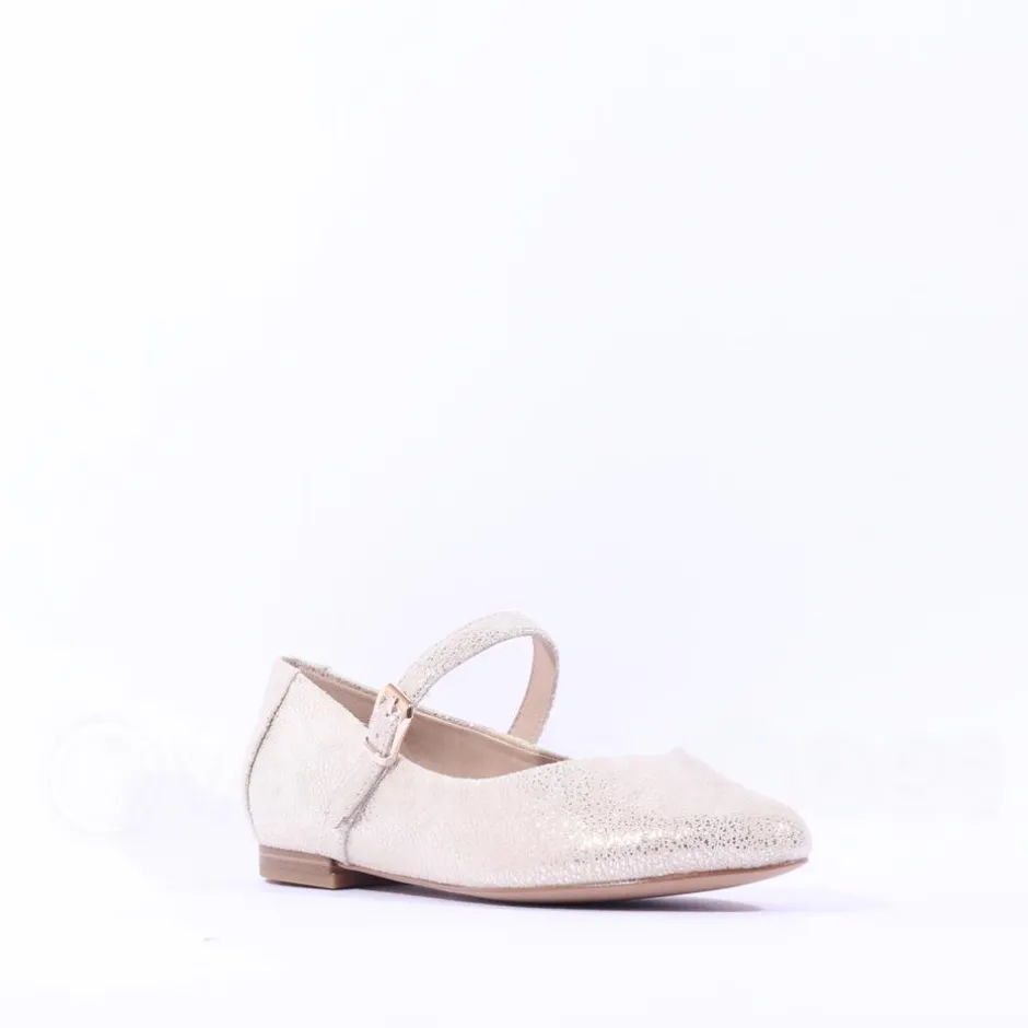 Women Caprice Alisa Low Strap Shimmer Pump - Light Gold