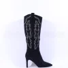 Women Una Healy All I Want Knee High Boot - Black Sparkle