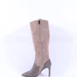 Women Una Healy All I Want Knee High Boot - Taupe Sparkle
