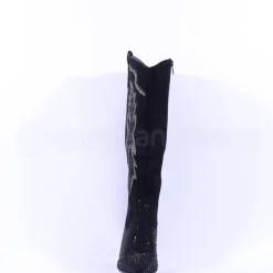 Women Una Healy All I Want Knee High Boot - Black Sparkle