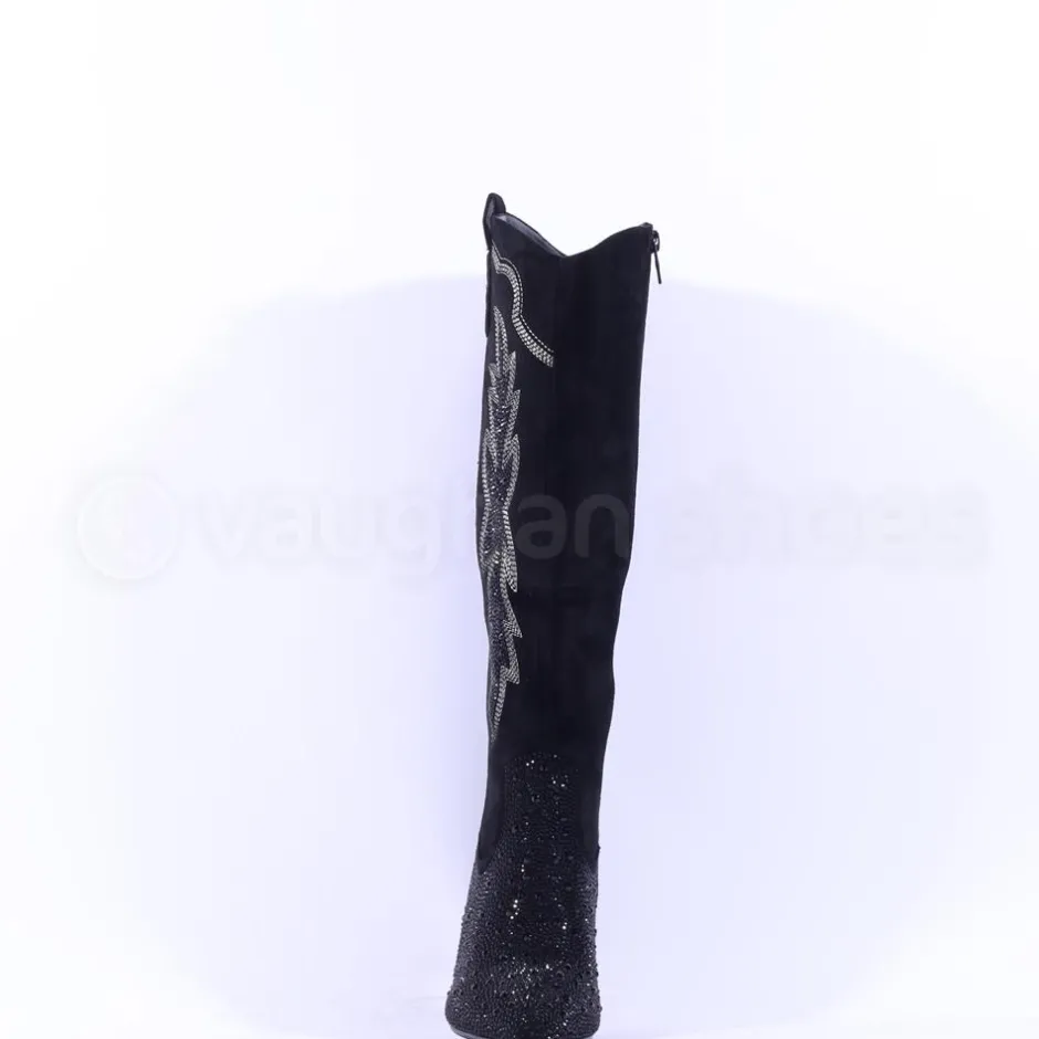 Women Una Healy All I Want Knee High Boot - Black Sparkle