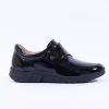 Women Caprice Allie Velcro Strap Comfort Shoe - Black Patent