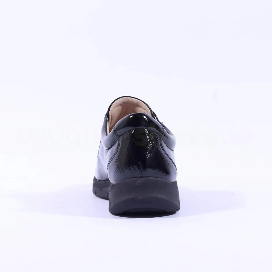 Women Caprice Allie Velcro Strap Comfort Shoe - Black Patent