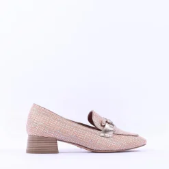 Women Tamaris Almira Aztec Block Heel Loafer - Bronze