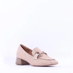 Women Tamaris Almira Aztec Block Heel Loafer - Bronze