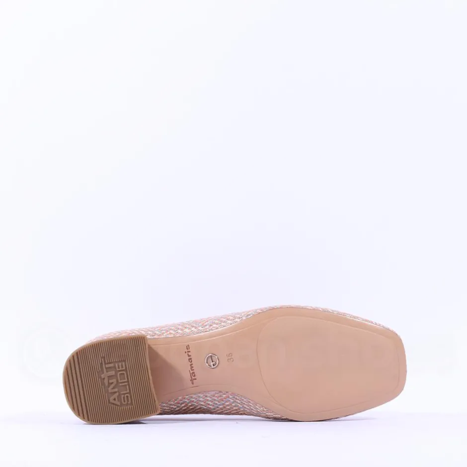 Women Tamaris Almira Aztec Block Heel Loafer - Bronze