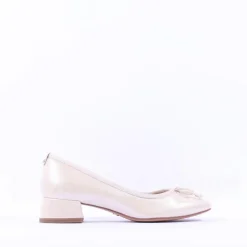 Women Tamaris Almira Bow Tie Block Heel Pump - Champagne