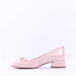 Women Tamaris Almira Bow Tie Block Heel Pump - Powder