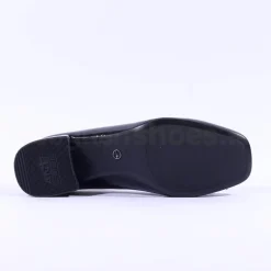 Women Tamaris Almira Bow Tie Block Heel Pump - Black Patent