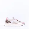 Women Tamaris Altina Multi Laced Trainer - Pink Leopard