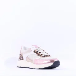 Women Tamaris Altina Multi Laced Trainer - Pink Leopard