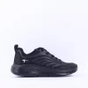 Women Tamaris Amelie Athleisure Wedge Trainer - Black Fabric