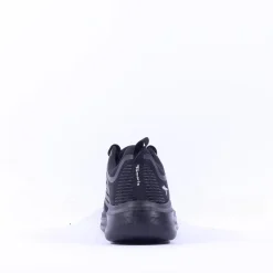 Women Tamaris Amelie Athleisure Wedge Trainer - Black Fabric