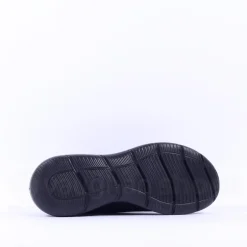 Women Tamaris Amelie Athleisure Wedge Trainer - Black Fabric