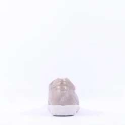 Women Gabor Amulet Laced Casual Shoe - Beige Metallic