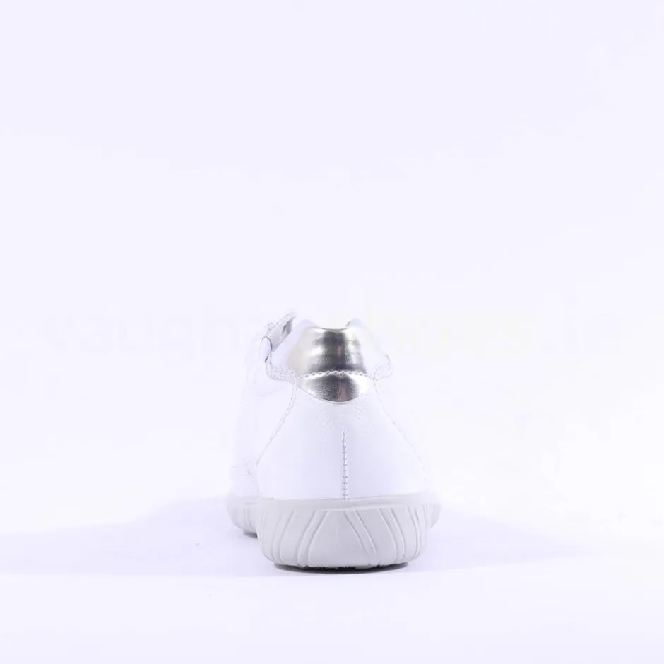 Women Gabor Amulet Laced Casual Shoe - White Leather