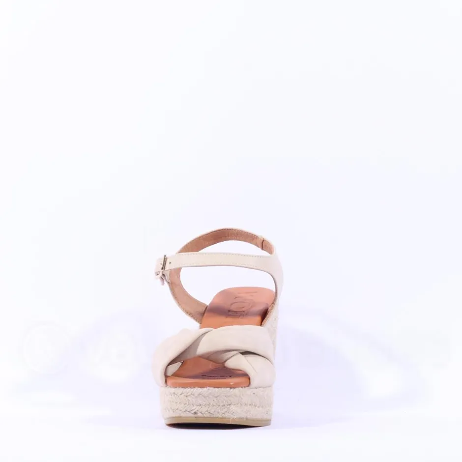 Women Wonders Anakena Espadrille Wedge - Cream Leather